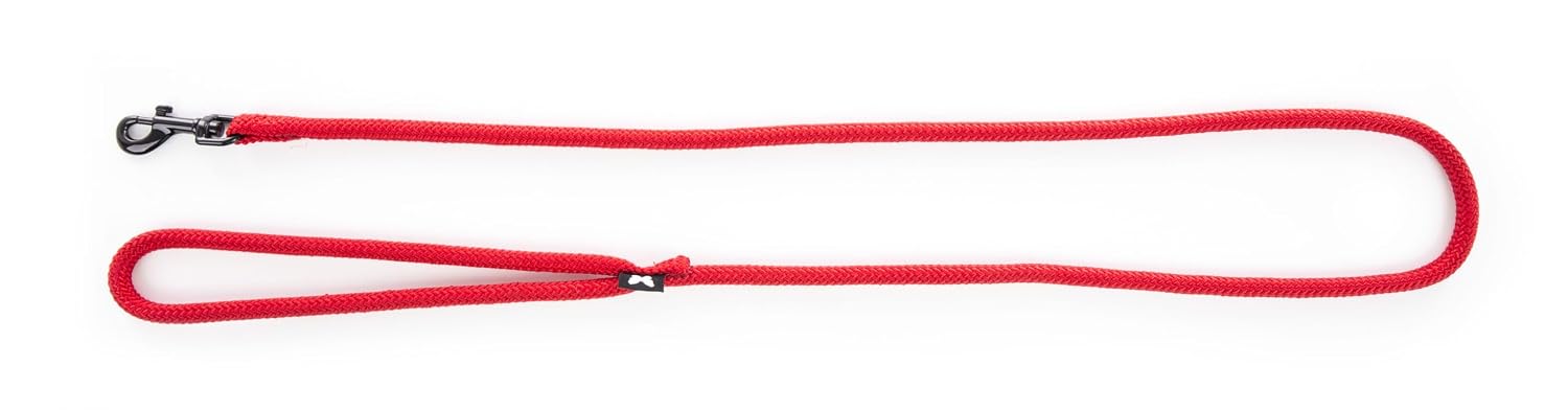 MARTIN — Laisse ronde classique en nylon rouge 9 mm x 120 cm