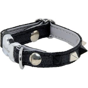 MARTIN SELLIER Glam — Collier en cuir noir XS