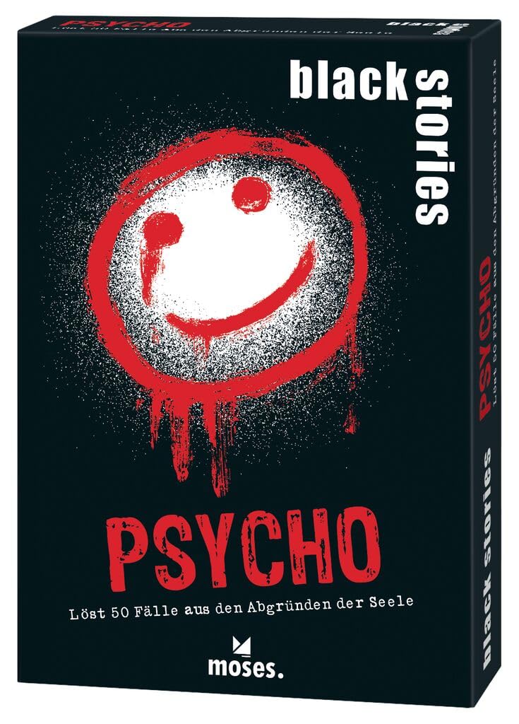 moses Black Stories Psycho — jeu de cartes 50 énigmes