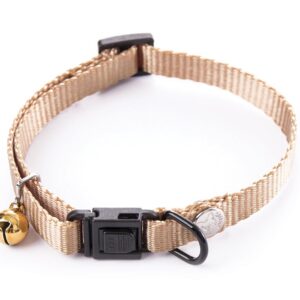 MARTIN — Collier réglable en nylon pour chat beige