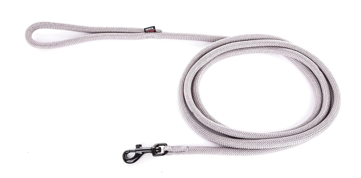 MARTIN SELLIER — Laisse ronde en nylon 2 m gris