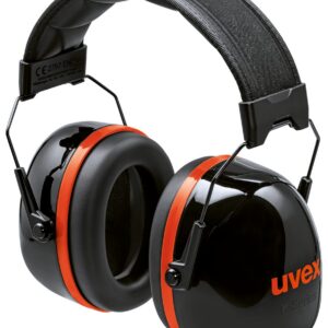 Uvex K30 — Casque anti-bruit pliable 36 dB noir/rouge