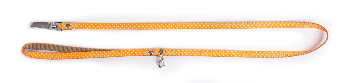 ALTER EGO — Laisse en nylon à pois orange 100 cm x 1 cm