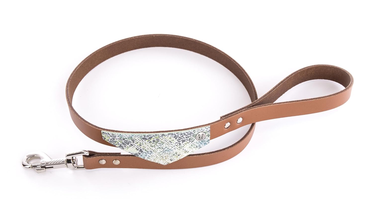 MARTIN Malibu — Laisse en cuir avec bandana fantaisie