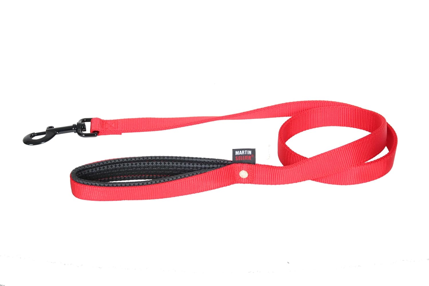 MARTIN SELLIER — Laisse pour chien en nylon rouge 120 cm x 25 mm