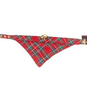 MARTIN — Collier pour chien foulard écossais rouge 40 cm