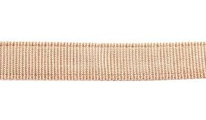 MARTIN SELLIER — Laisse double épaisseur en nylon beige 60 cm