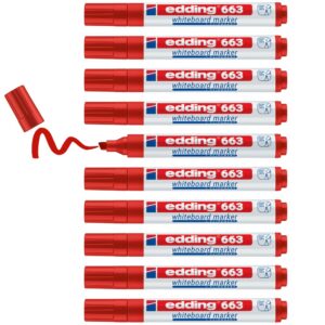 Marqueur pour tableau blanc — rouge, pointe biseautée 1-5 mm