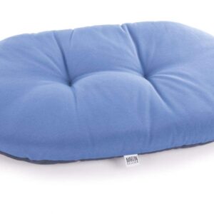 MARTIN SELLIER Classic — Coussin ovale ouatiné vert et chocolat