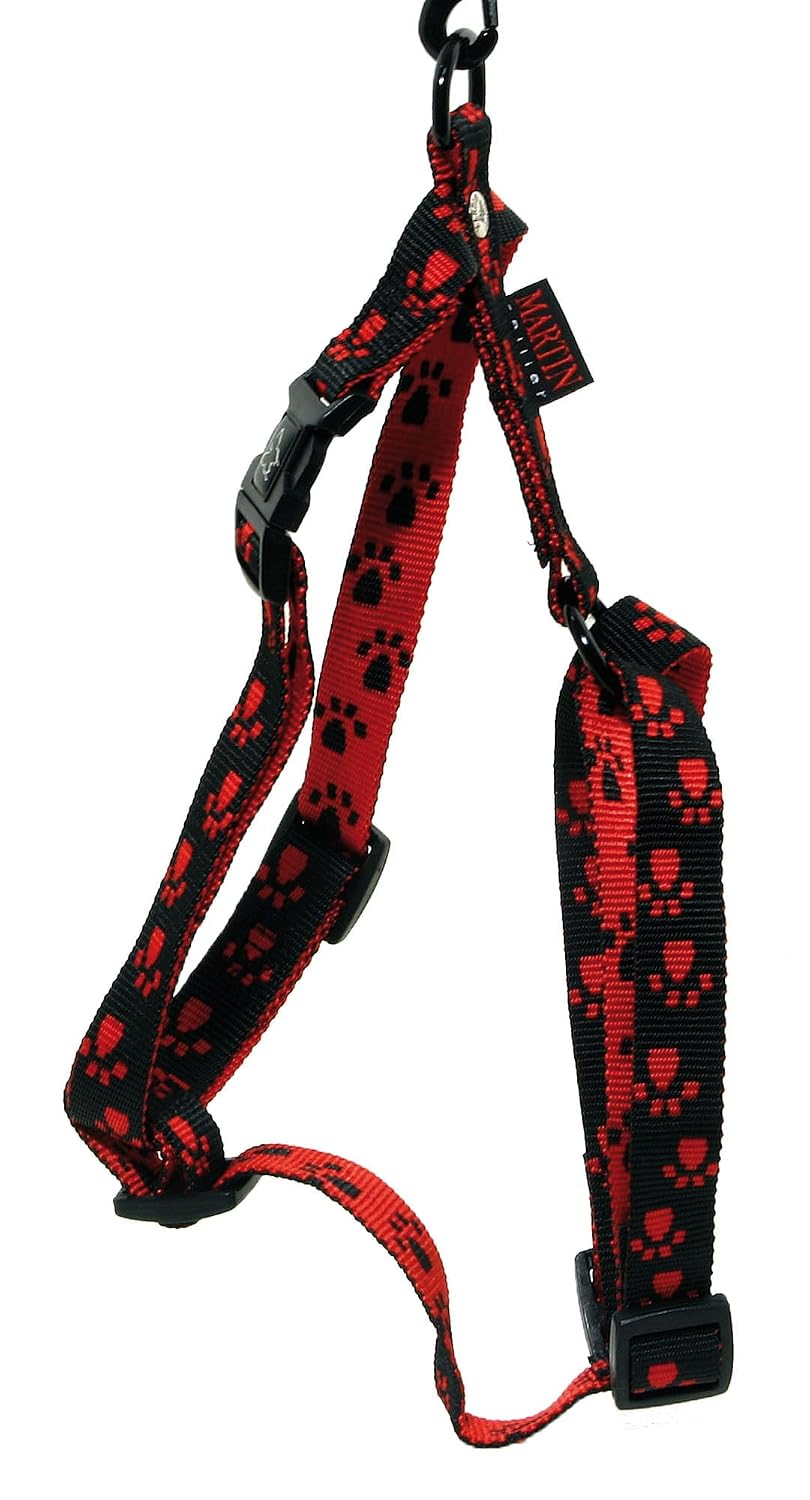 MARTIN SELLIER — Harnais en nylon pour chien Patte Rouge 70-90 cm