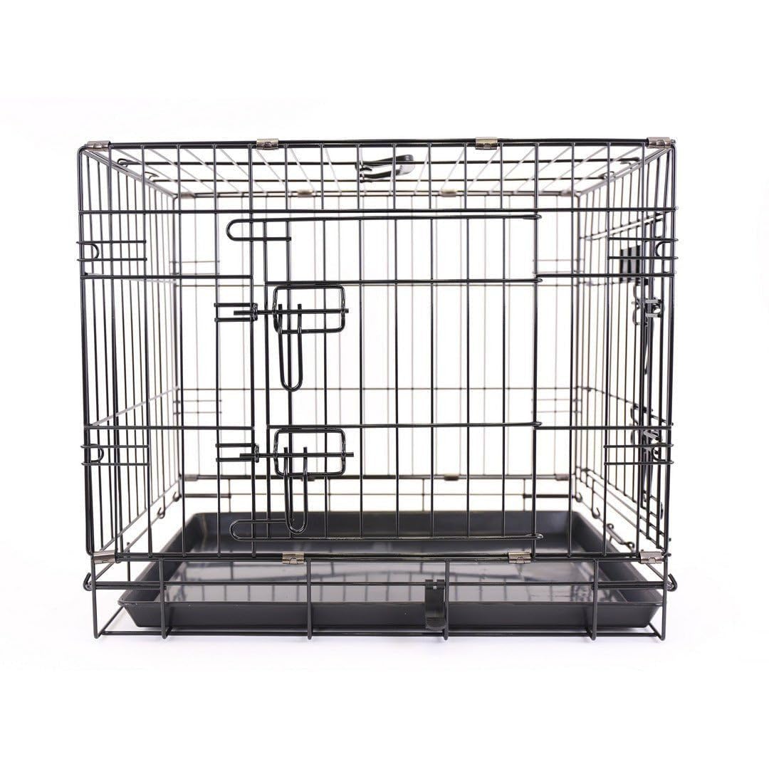 MARTIN — Cage en métal 2 portes avec grille 107,5 x 70,5 x 77 cm