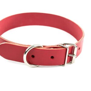 MARTIN SELLIER — Collier classique coloré en cuir rouge 16-40 cm