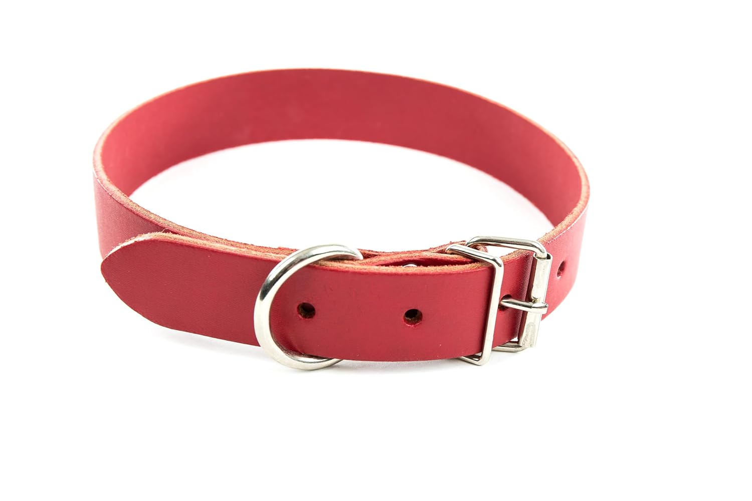 MARTIN SELLIER — Collier classique coloré en cuir rouge 16-40 cm