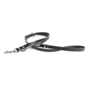 MARTIN Sellier — Laisse multiposition pour chien en cuir noir 200 cm