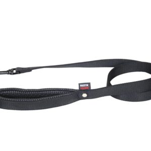 MARTIN — Laisse pour chien en nylon double épaisseur noir