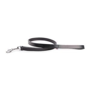 MARTIN — Laisse pour chien en cuir double noire 100 cm