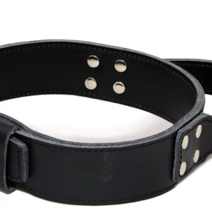 martin — Collier d’intervention en cuir avec poignée noir 65 cm