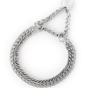 MARTIN — Collier semi-étrangleur chromé 2 rangs 45 cm