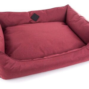MARTIN SELLIER Domino — Corbeille rouge pour chien 80 x 60 cm