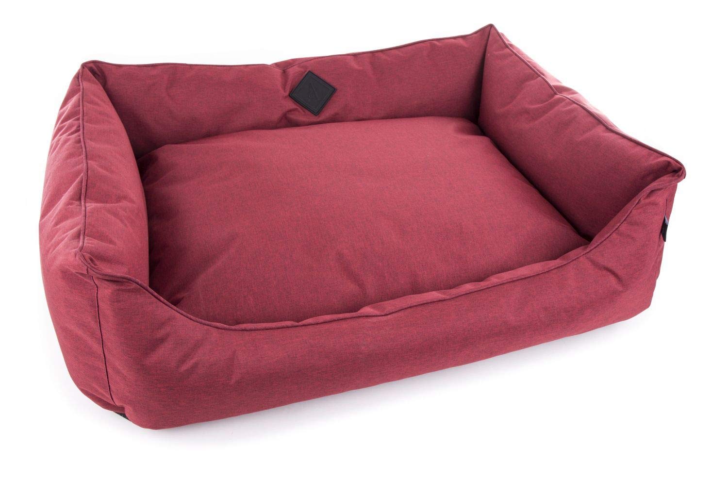 MARTIN SELLIER Domino — Corbeille rouge pour chien 80 x 60 cm