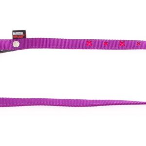 MARTIN SELLIER — Laisse en nylon motif croix 16 mm x 100 cm