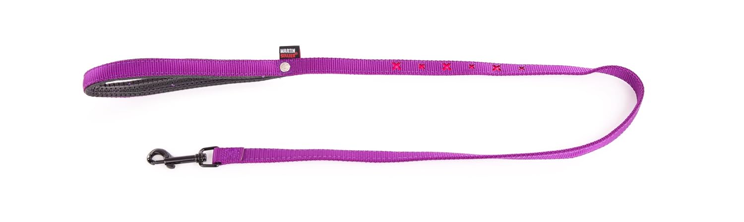 MARTIN SELLIER — Laisse en nylon motif croix 16 mm x 100 cm