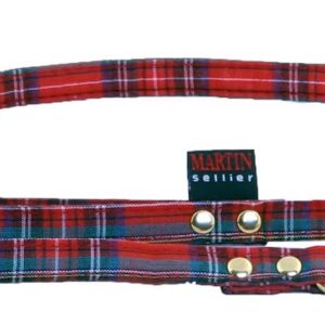MARTIN SELLIER Benton — Laisse pour chien écossais rouge 1 m