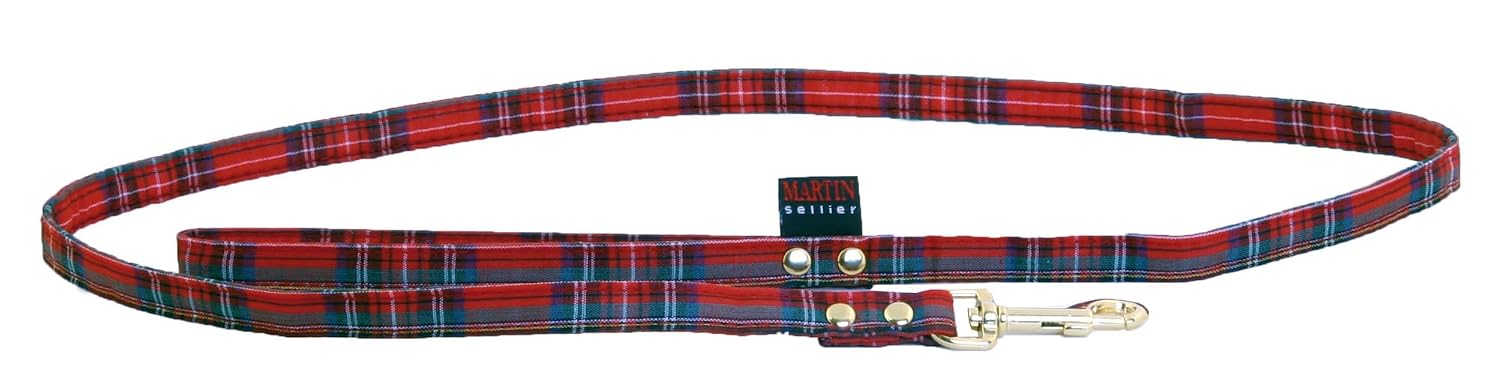 MARTIN SELLIER Benton — Laisse pour chien écossais rouge 1 m