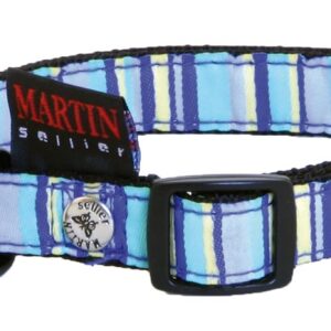 martin Beach — Collier réglable en nylon pour chien bleu