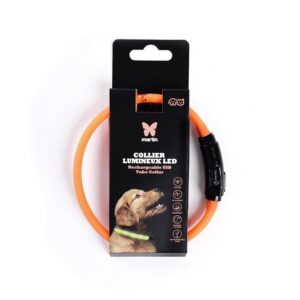 MARTIN — Collier lumineux tube USB orange 0,7 x 35 cm