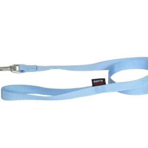 MARTIN SELLIER — Laisse en nylon bleu 16 mm x 120 cm