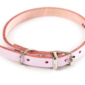MARTIN SELLIER — Collier classique coloré en cuir rose