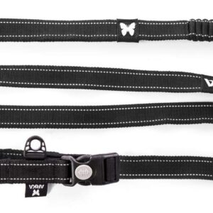 MARTIN SELLIER Outdoor — Laisse ceinture 2-en-1 noire