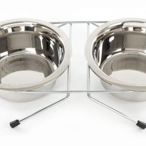 MARTIN — Support avec 2 gamelles inox 1,5 L