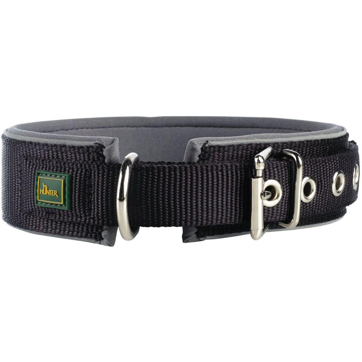 HUNTER — Collier en néoprène réfléchissant noir 45 cm