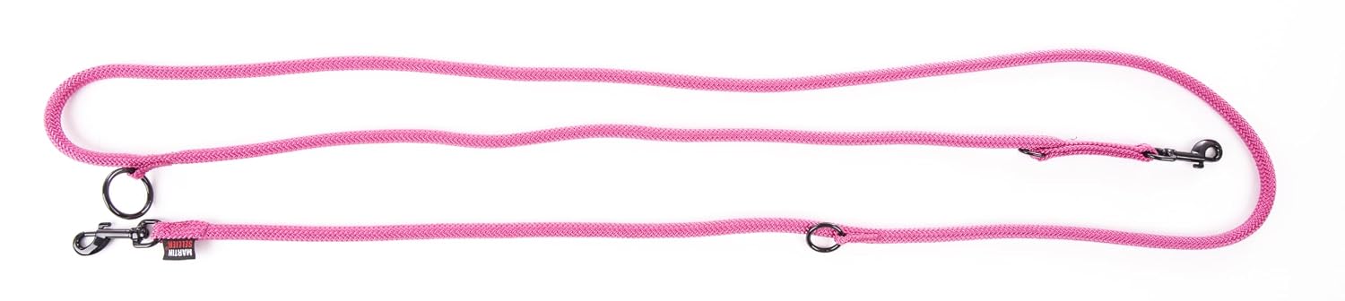 MARTIN — Laisse de dressage multiposition en nylon rose