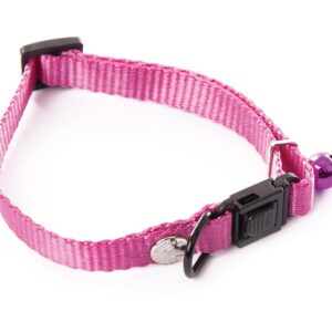 MARTIN — Collier réglable en nylon pour chat rose