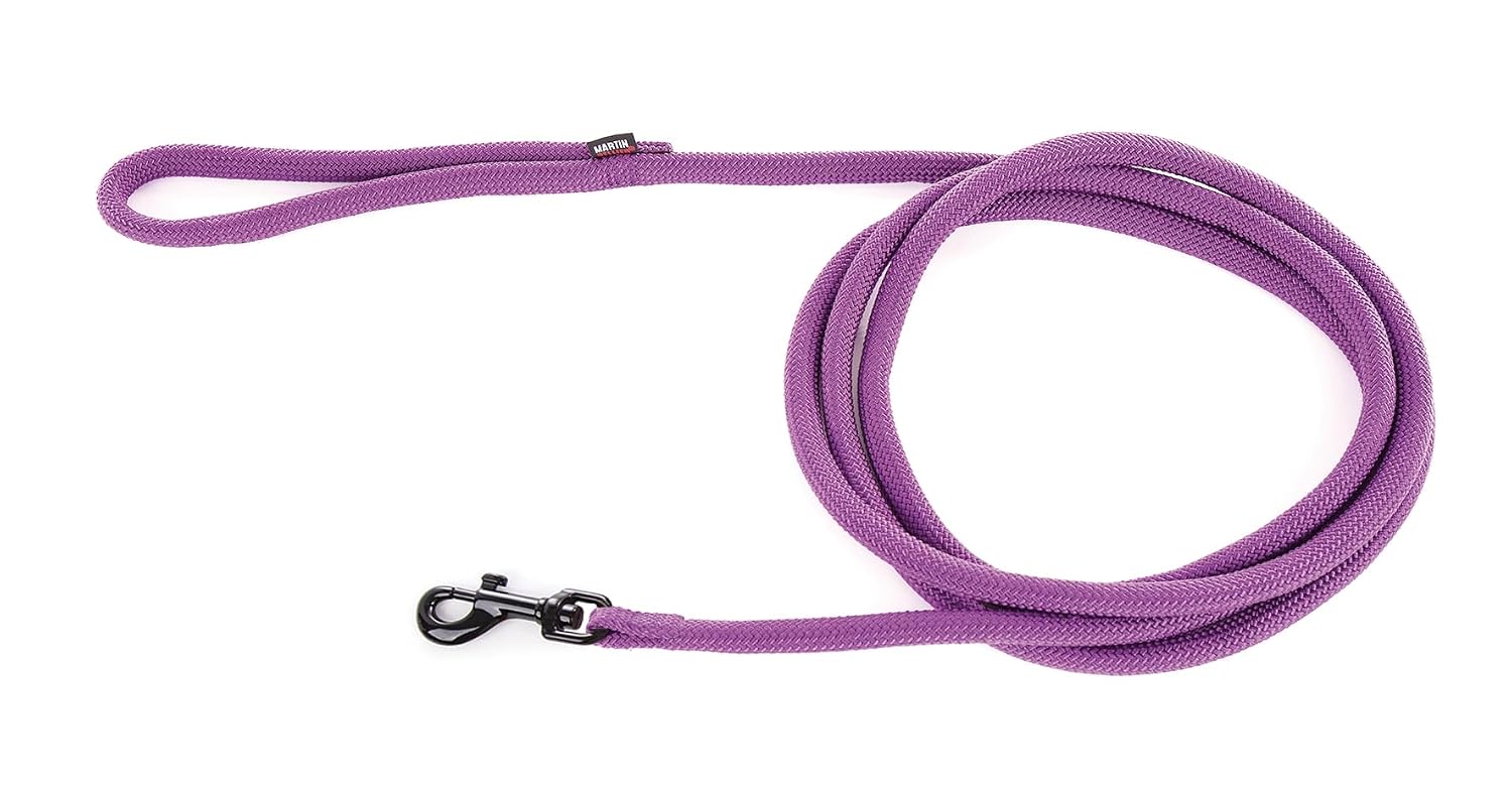 MARTIN Sellier — Laisse ronde classique en nylon 2 m mauve