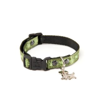 ALTER EGO — Collier pour chien vert motif salamandre 15 mm