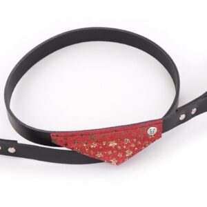 MARTIN Miami — Laisse en cuir avec bandana fantaisie