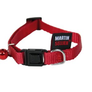 martin — Collier réglable en nylon rouge pour chat