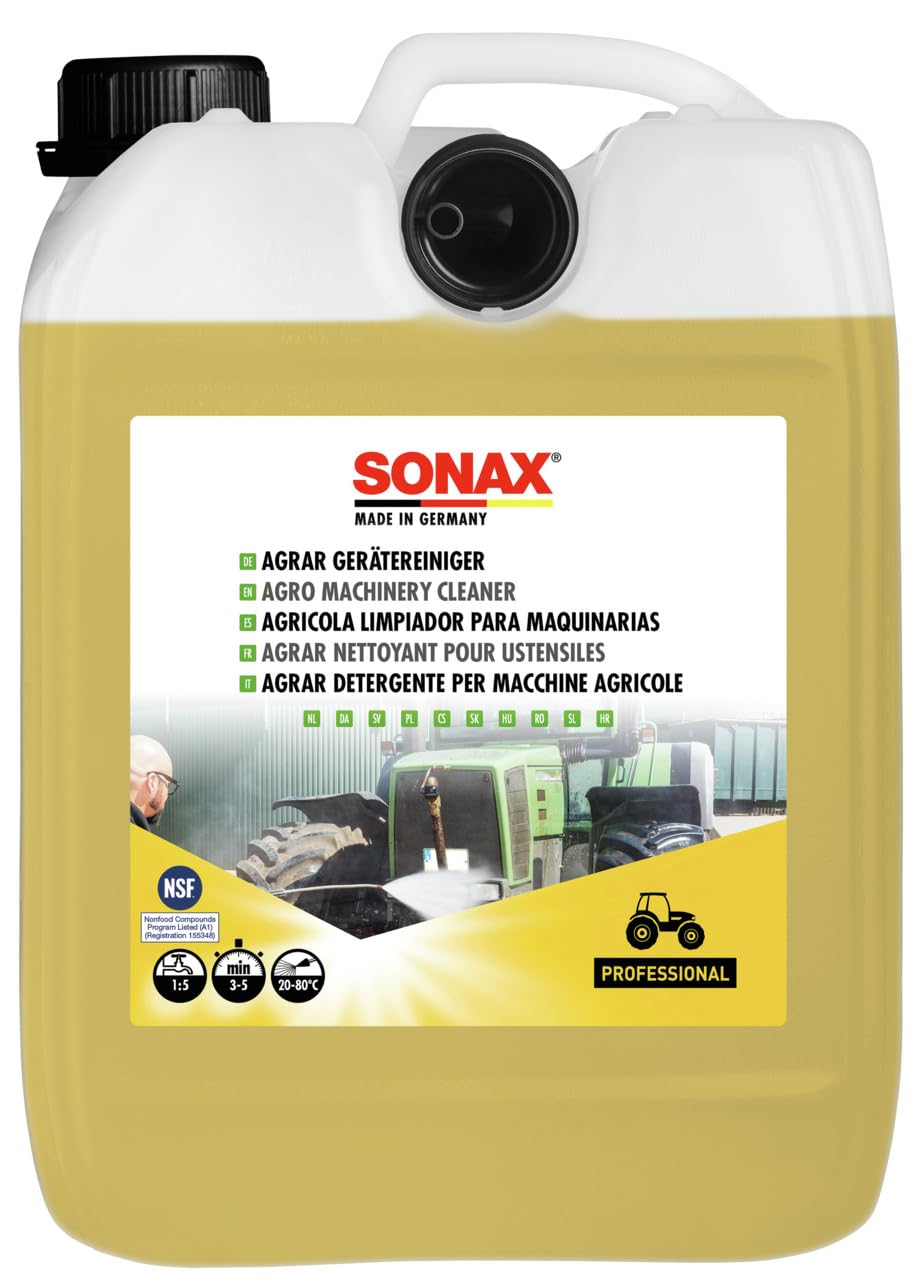 SONAX AGRAR — Nettoyant alcalin pour ustensiles 5 L