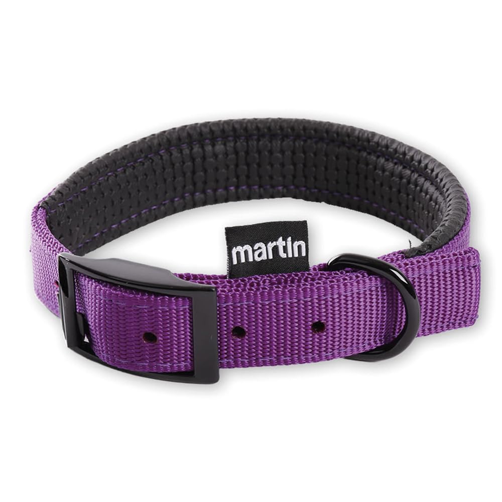 MARTIN — Collier confort classique en nylon pour chien mauve