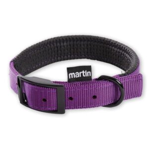 MARTIN SELLIER — Collier confort en nylon pour chien mauve