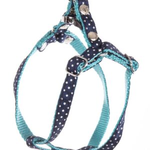 ALTER EGO — Harnais nylon à pois bleu 23-33 cm