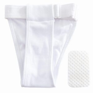 CARLAIN — Slip hygiénique pour chien blanc taille 5 (60/70 cm)