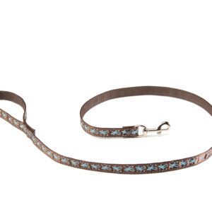 ALTEREGO — Laisse en nylon Salamandre marron/bleu clair 1 m