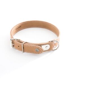 MARTIN SELLIER — Collier classique en cuir surpiqué avec plaque