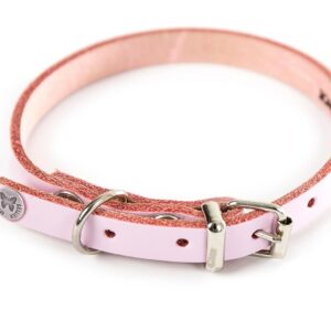MARTIN SELLIER — Collier classique coloré en cuir rose