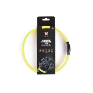 MARTIN — Collier lumineux tube USB jaune 2,5 x 65 cm